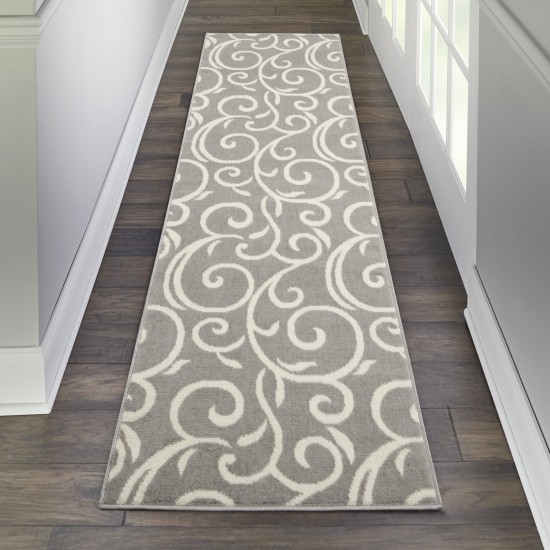 Nourison Grafix GRF19 Runner Rug, Grey, 2'3" x 7'6"