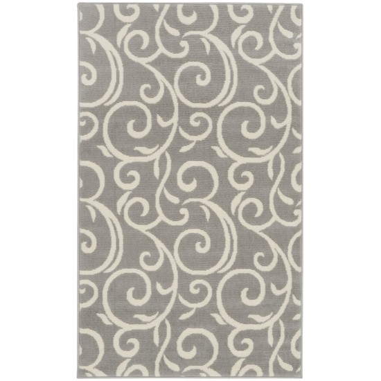 Nourison Grafix GRF19 Area Rug, Grey, 3' x 5'