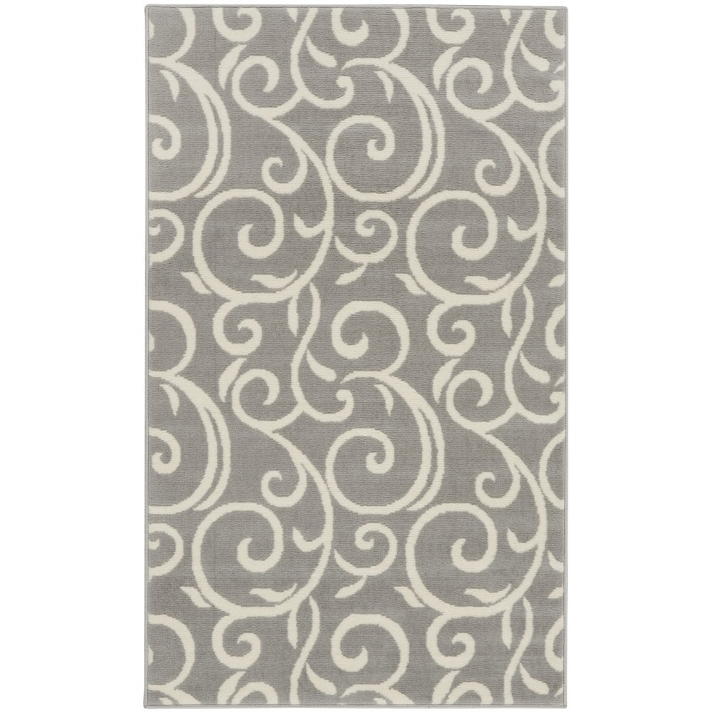 Nourison Grafix GRF19 Area Rug, Grey, 3' x 5'