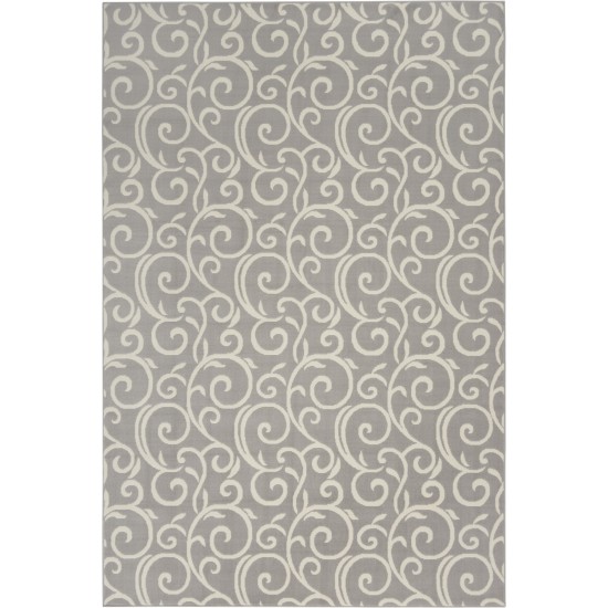 Nourison Grafix GRF19 Area Rug, Grey, 5'3" x 7'3"