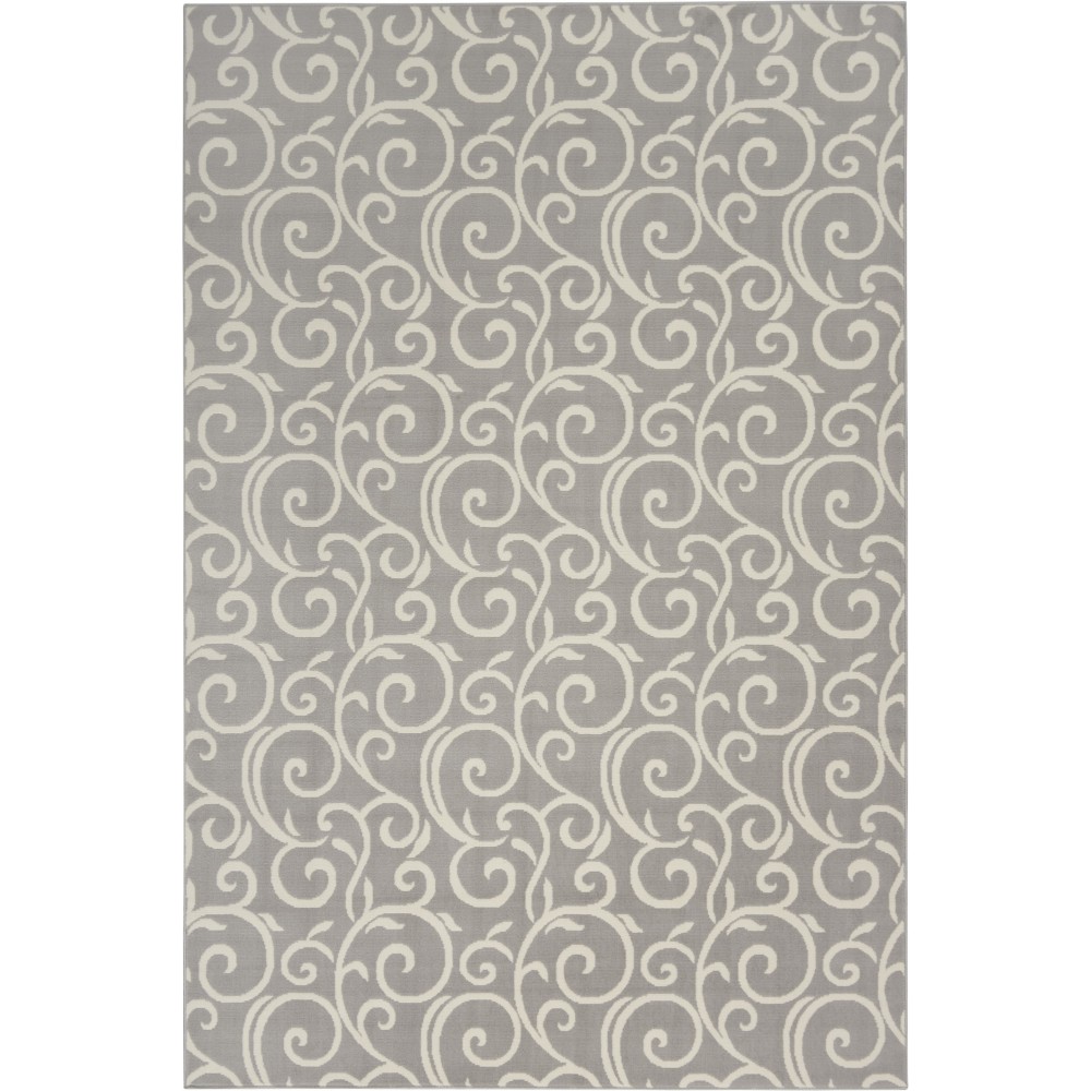 Nourison Grafix GRF19 Area Rug, Grey, 5'3" x 7'3"