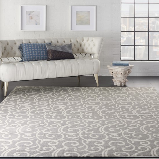 Nourison Grafix GRF19 Area Rug, Grey, 7'10" x 9'10"