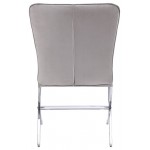 ACME Daire Side Chair (Set-2), Velvet & Chrome