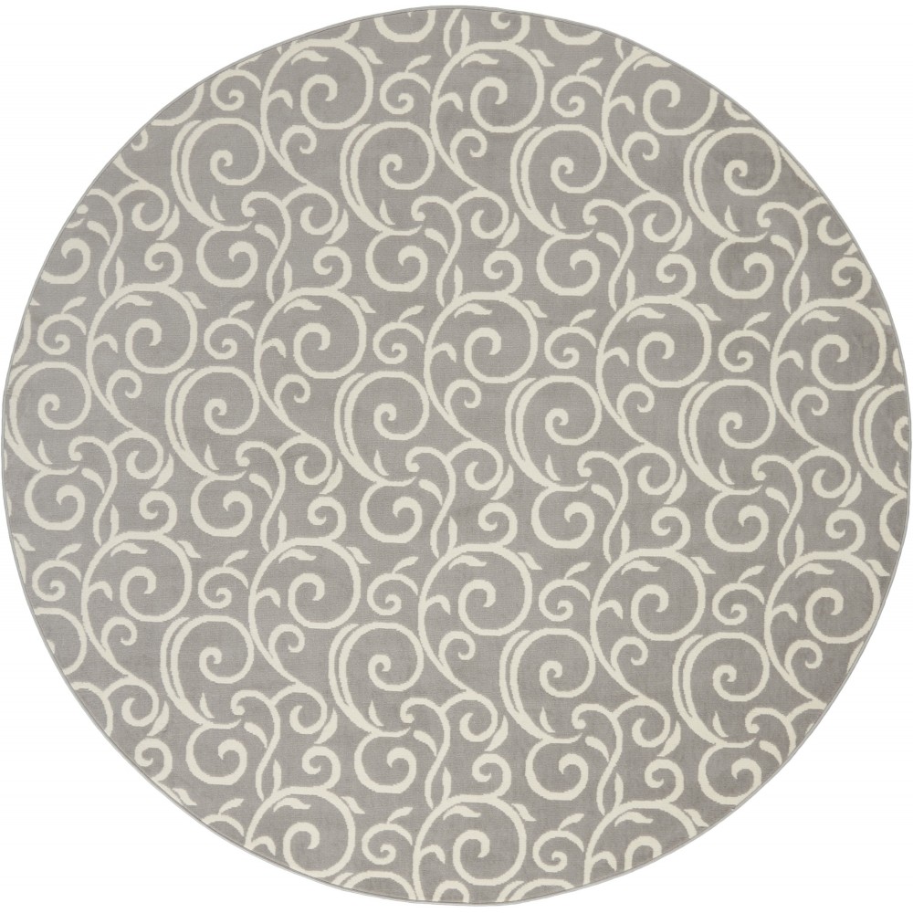Nourison Grafix GRF19 Area Rug, Grey, 8' x Round Nourison Grafix GRF19 Area Rug, Grey, 8' x Round