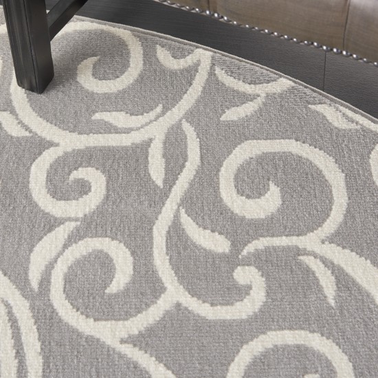 Nourison Grafix GRF19 Area Rug, Grey, 8' x Round