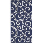 Nourison Grafix GRF19 Area Rug, Navy, 2' x 4'