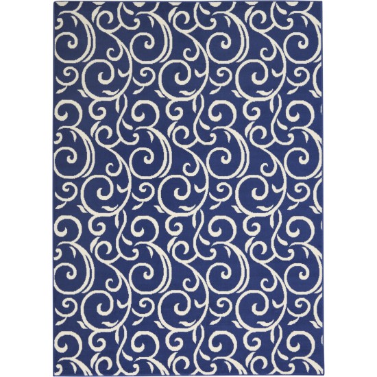 Nourison Grafix GRF19 Area Rug, Navy, 5'3" x 7'3"