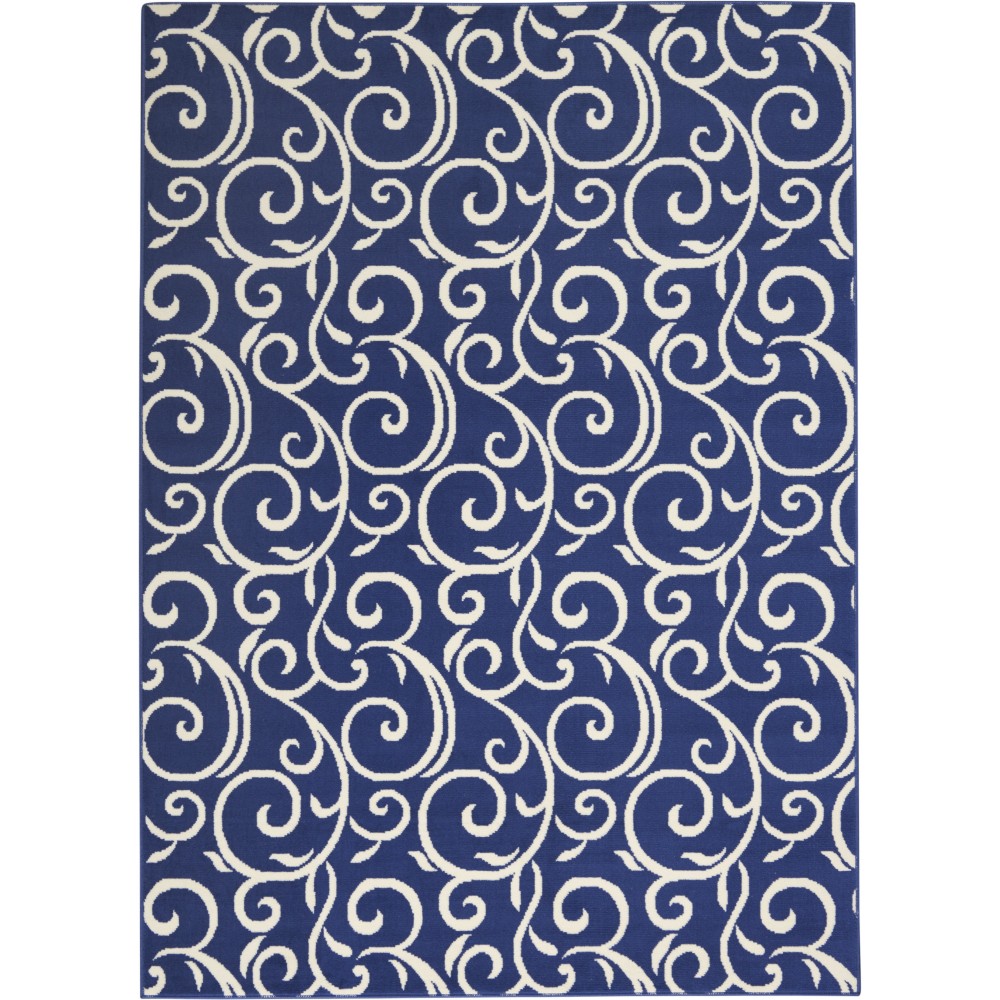 Nourison Grafix GRF19 Area Rug, Navy, 5'3" x 7'3"