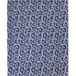 Nourison Grafix GRF19 Area Rug, Navy, 7'10" x 9'10"