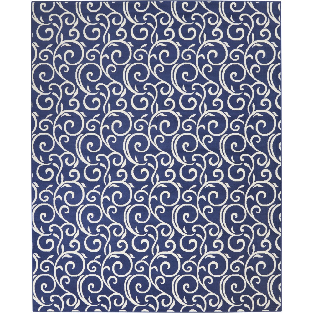 Nourison Grafix GRF19 Area Rug, Navy, 7'10" x 9'10"