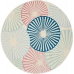 Nourison Grafix GRF20 Area Rug, Ivory/Multicolor, 5'3" x Round