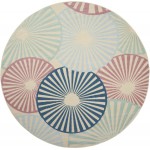 Nourison Grafix GRF20 Area Rug, Ivory/Multicolor, 8' x Round