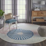 Nourison Grafix GRF20 Area Rug, Ivory/Multicolor, 8' x Round