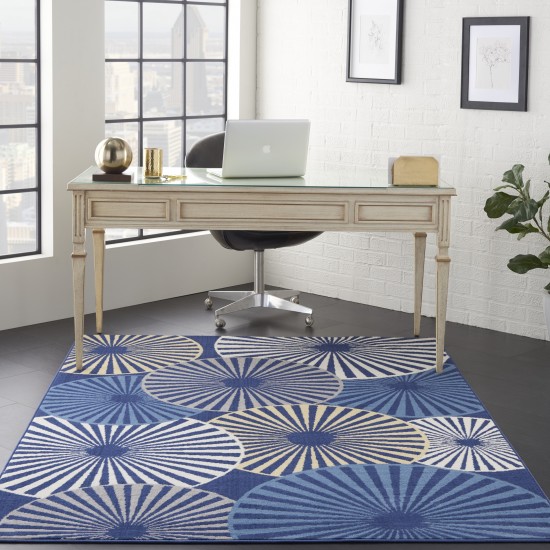 Nourison Grafix GRF20 Area Rug, Navy, 5'3" x 7'3"