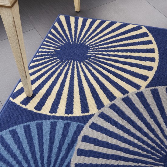Nourison Grafix GRF20 Area Rug, Navy, 5'3" x 7'3"