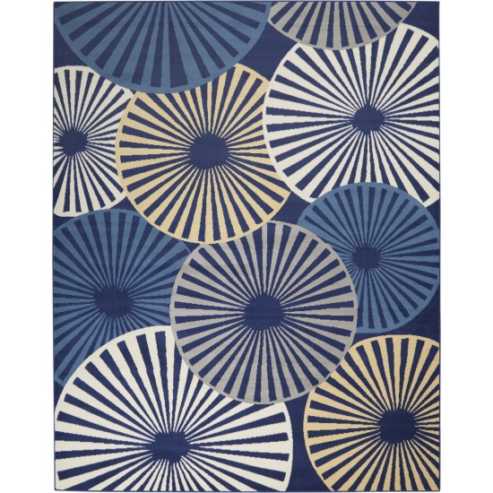 Nourison Grafix GRF20 Area Rug, Navy, 7'10" x 9'10"