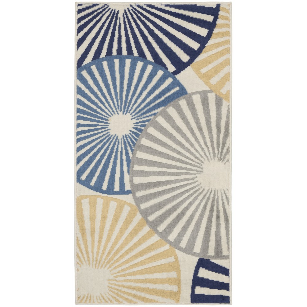 Nourison Grafix GRF20 Area Rug, White, 2' x 4'