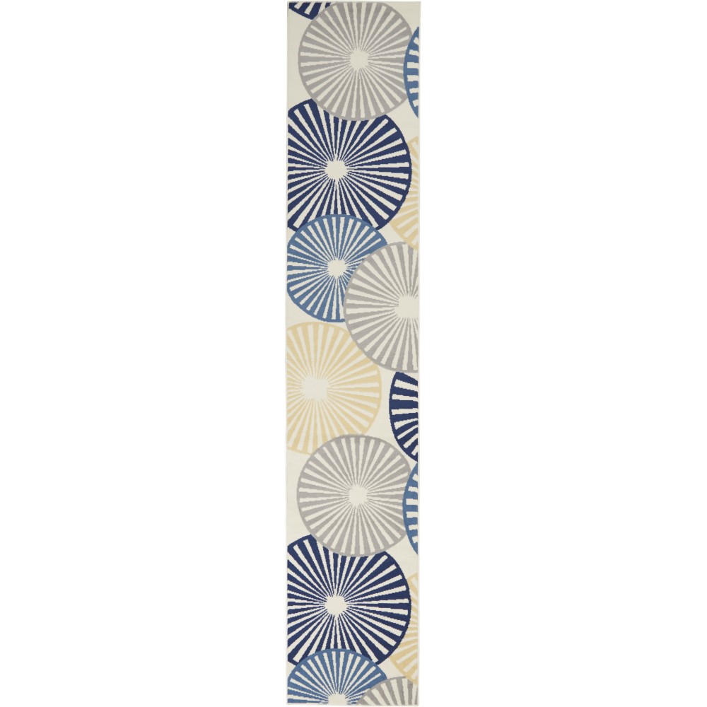 Nourison Grafix GRF20 Runner Rug, White, 2'3" x 12' Nourison Grafix GRF20 Runner Rug, White, 2'3" x 12'