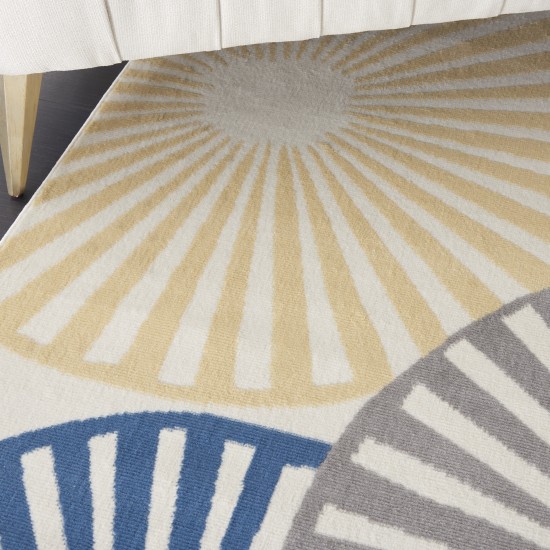 Nourison Grafix GRF20 Area Rug, White, 7' x 10'