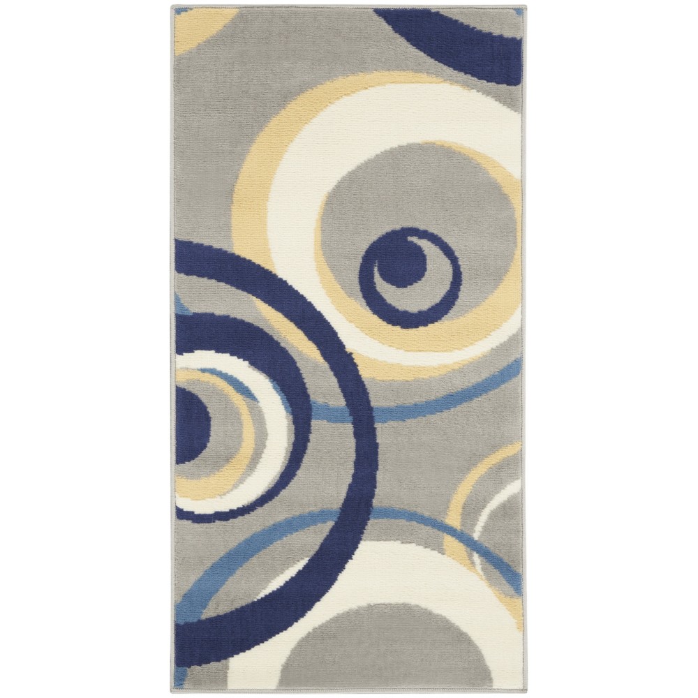 Nourison Grafix GRF21 Area Rug, Grey, 2' x 4'