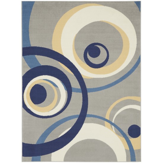 Nourison Grafix GRF21 Area Rug, Grey, 3'9" x 5'9"