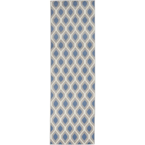 Nourison Grafix GRF22 Runner Rug, Blue, 2'3" x 7'6"