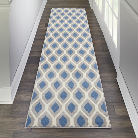 Nourison Grafix GRF22 Runner Rug, Blue, 2'3" x 7'6"