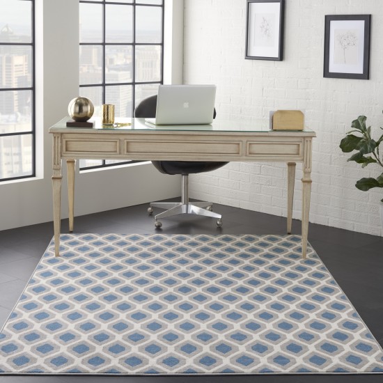 Nourison Grafix GRF22 Area Rug, Blue, 5'3" x 7'3"