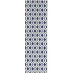 Nourison Grafix GRF22 Runner Rug, White/Navy, 2'3" x 7'6"