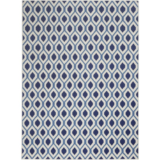 Nourison Grafix GRF22 Area Rug, White/Navy, 5'3" x 7'3"