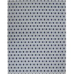 Nourison Grafix GRF22 Area Rug, White/Navy, 7'10" x 9'10"