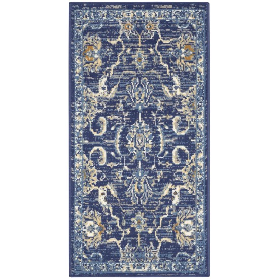 Nourison Grafix GRF24 Area Rug, Navy, 2' x 4'