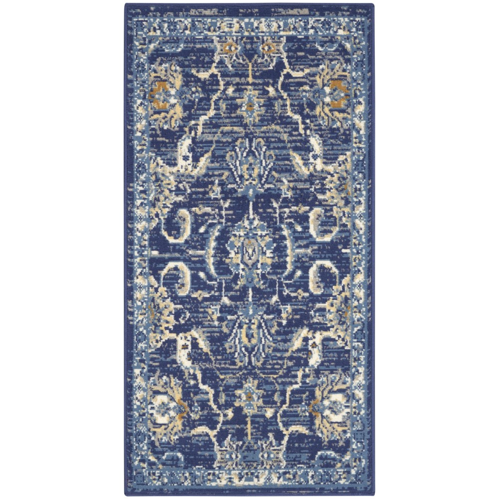 Nourison Grafix GRF24 Area Rug, Navy, 2' x 4'