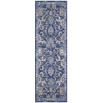 Nourison Grafix GRF24 Area Rug, Navy, 2'3" x 7'6"