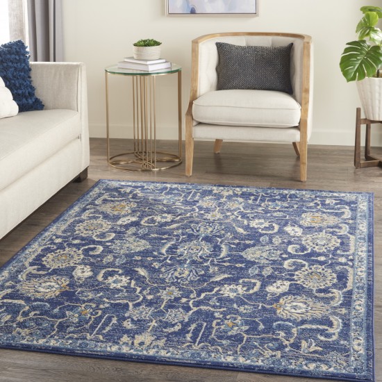 Nourison Grafix GRF24 Area Rug, Navy, 3'9" x 5'9"