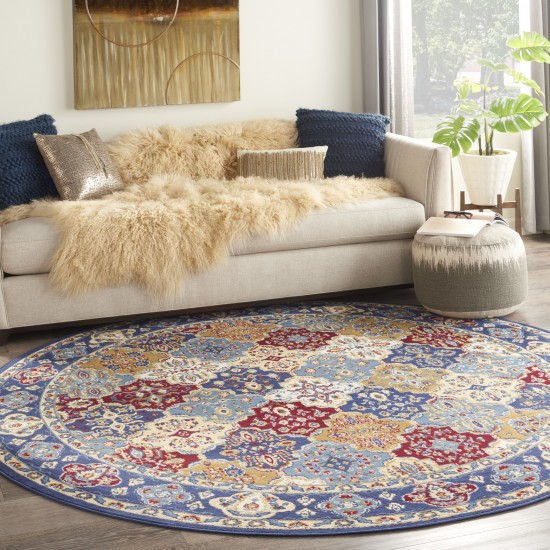 Nourison Grafix GRF31 Area Rug, Multicolor, 8' x Round