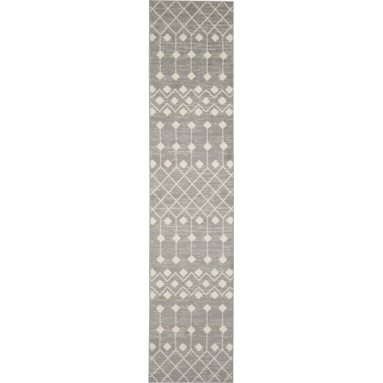 Nourison Grafix GRF37 Runner Rug, Grey, 2'3" x 12'