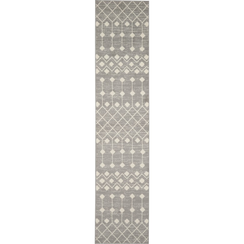 Nourison Grafix GRF37 Runner Rug, Grey, 2'3" x 12'