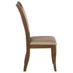 ACME Harald Side Chair (Set-2), Beige PU & Gray Oak