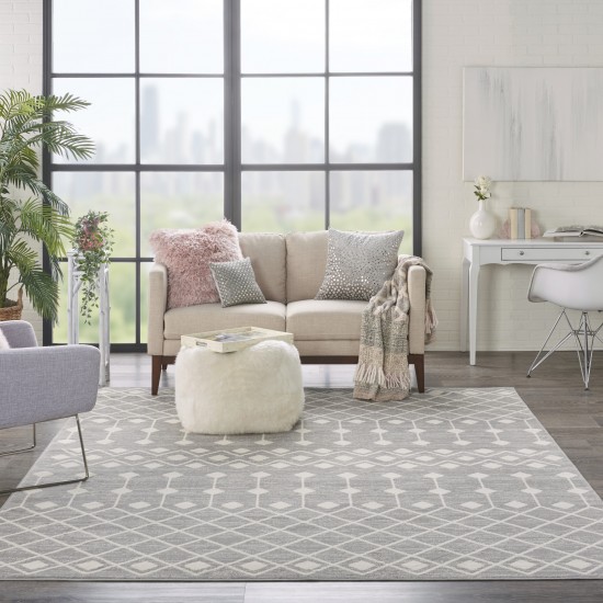 Nourison Grafix GRF37 Area Rug, Grey, 7'10" x 9'10"