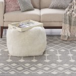 Nourison Grafix GRF37 Area Rug, Grey, 7'10" x 9'10"