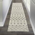 Nourison Grafix GRF37 Runner Rug, Ivory/Grey, 2'3" x 10'