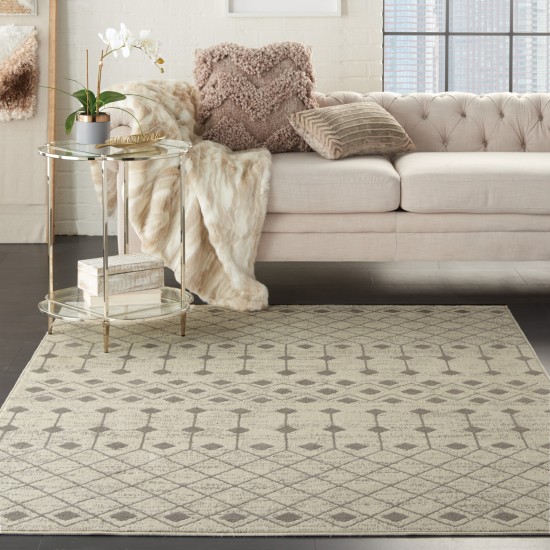 Nourison Grafix GRF37 Area Rug, Ivory/Grey, 3'9" x 5'9"