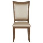 ACME Harald Side Chair (Set-2), Beige PU & Gray Oak