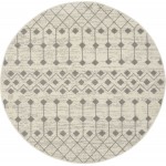 Nourison Grafix GRF37 Area Rug, Ivory/Grey, 5'3" x Round