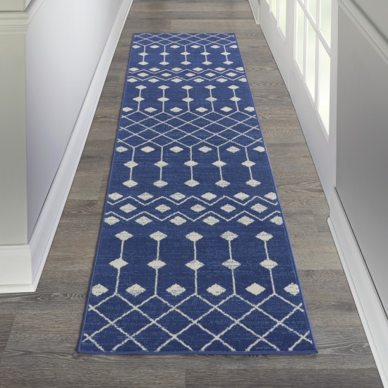 Nourison Grafix GRF37 Runner Rug, Navy, 2'3" x 10'