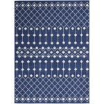 Nourison Grafix GRF37 Area Rug, Navy, 3'9" x 5'9"