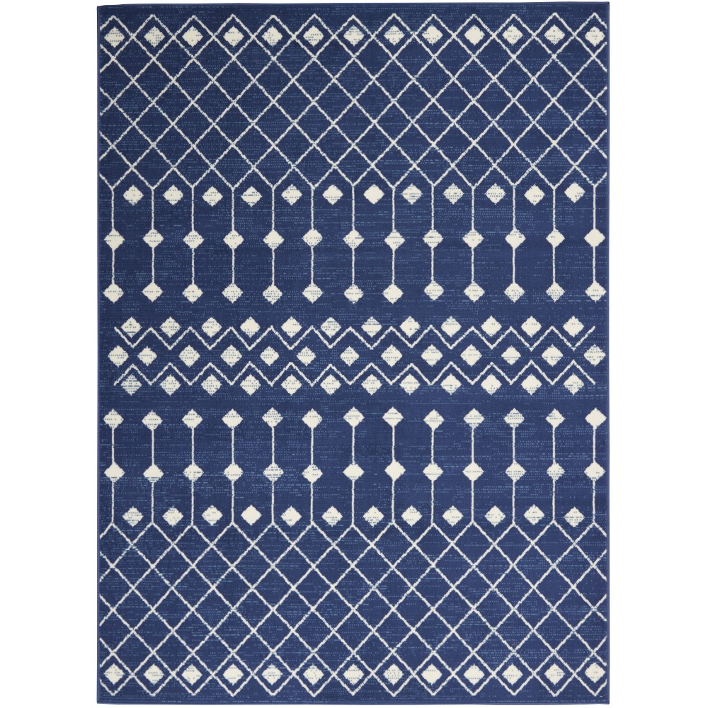 Nourison Grafix GRF37 Area Rug, Navy, 3'9" x 5'9"