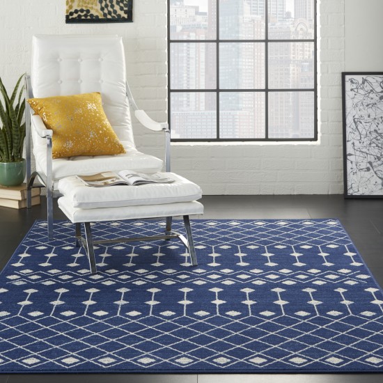 Nourison Grafix GRF37 Area Rug, Navy, 3'9" x 5'9"