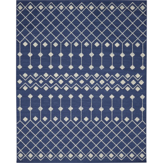 Nourison Grafix GRF37 Area Rug, Navy, 7'10" x 9'10"